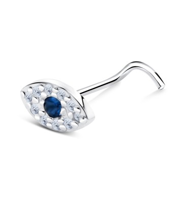Eye Silver Curved Nose Stud NSKZ-1890